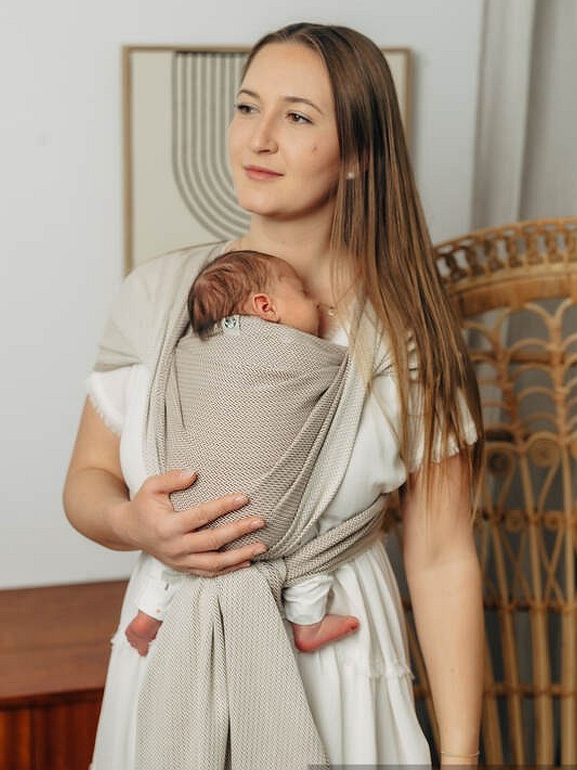 LennyLamb kudottu kantoliina vastasyntyneelle