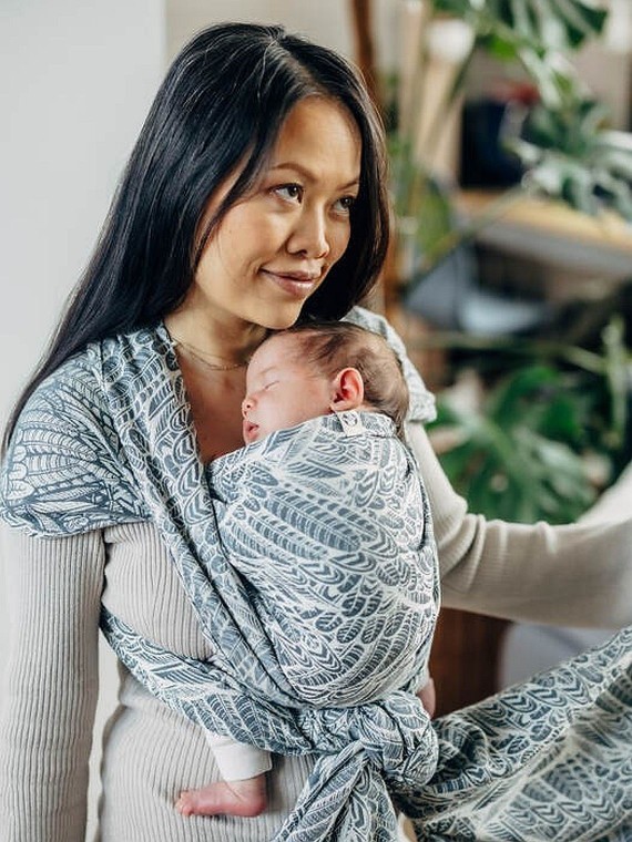 LennyLamb kudottu kantoliina vastasyntyneelle