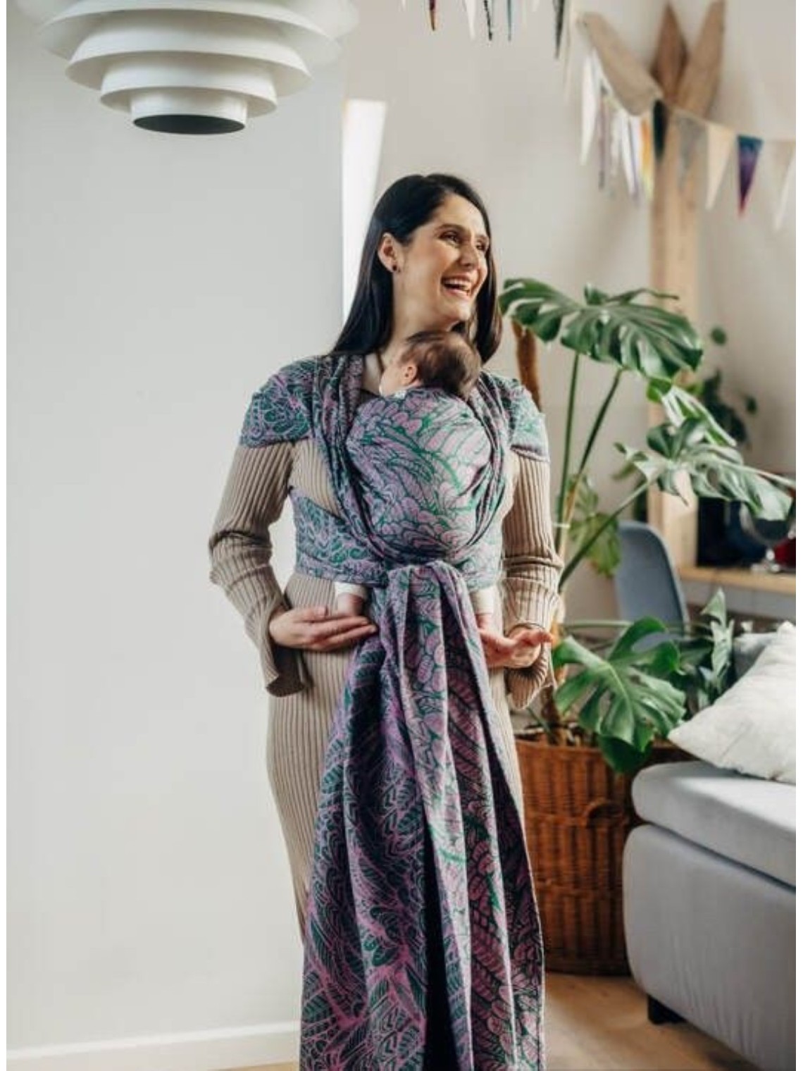 LennyLamb kudottu kantoliina vastasyntyneelle