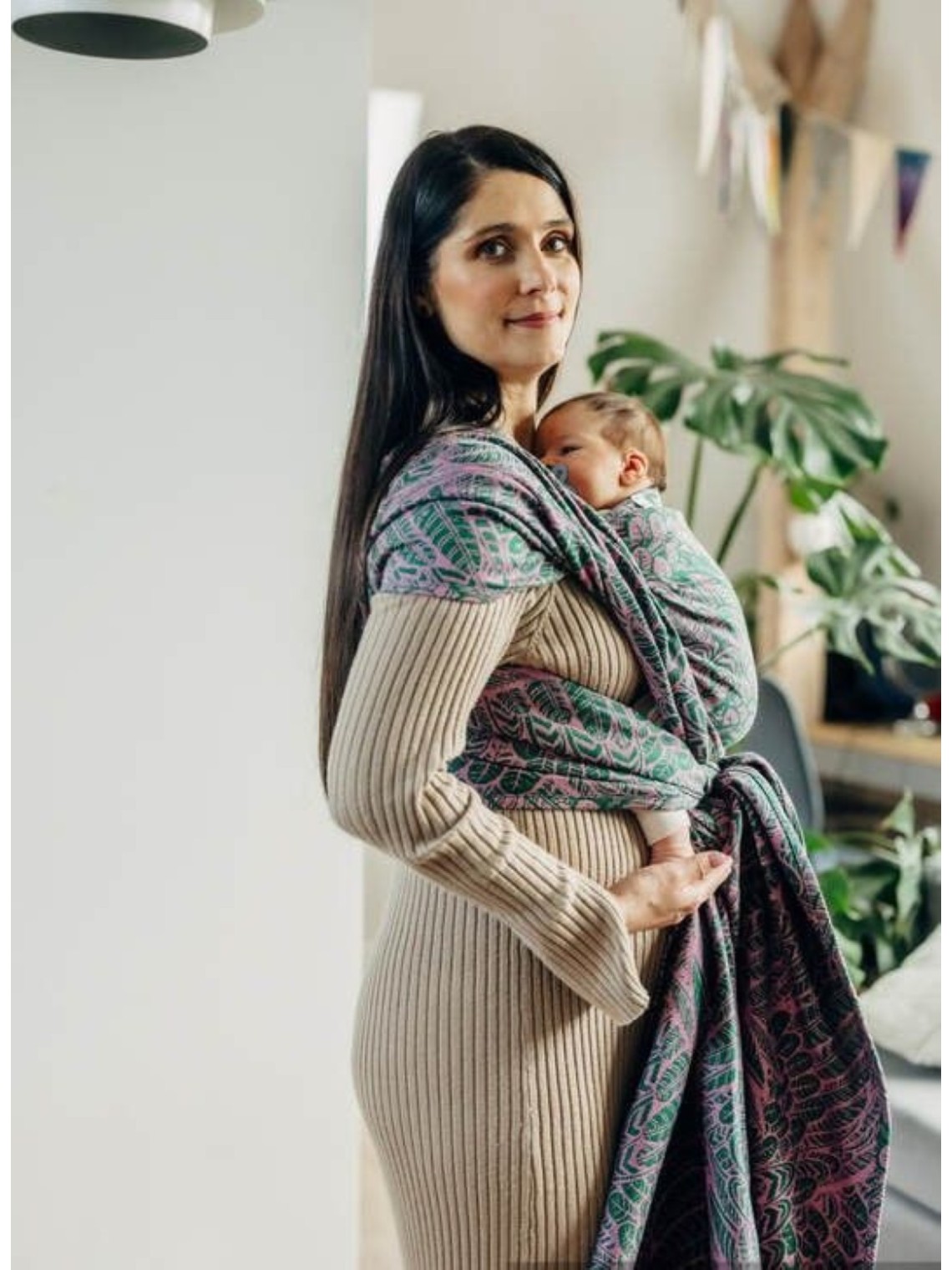 LennyLamb kudottu kantoliina vastasyntyneelle