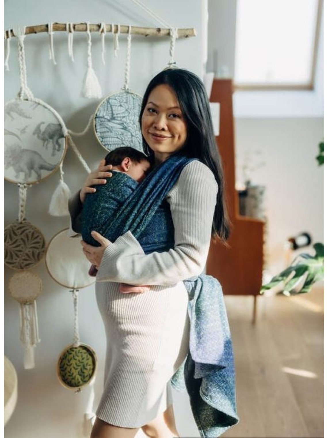 LennyLamb kudottu kantoliina vastasyntyneelle