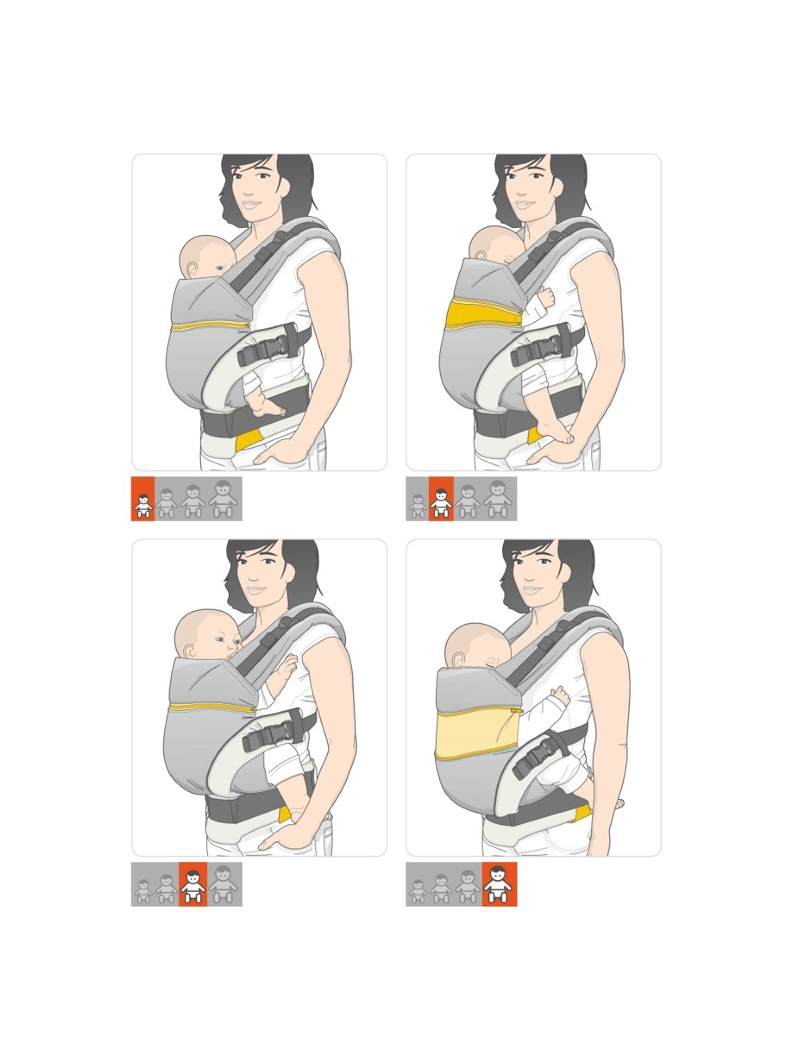 Manduca XT – auganti nešioklė nuo 3,5 iki 20 kg